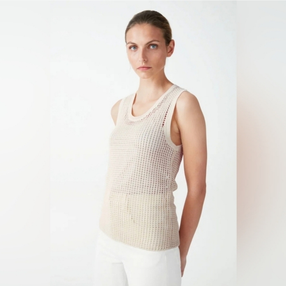 Cos Knitted Paper Vest Top Size Medium